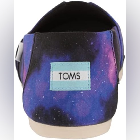 TOMS Women's Alpargata Canvas Slip -On Black Multi Galaxy Print Size 7 NWT - Picture 5 of 12
